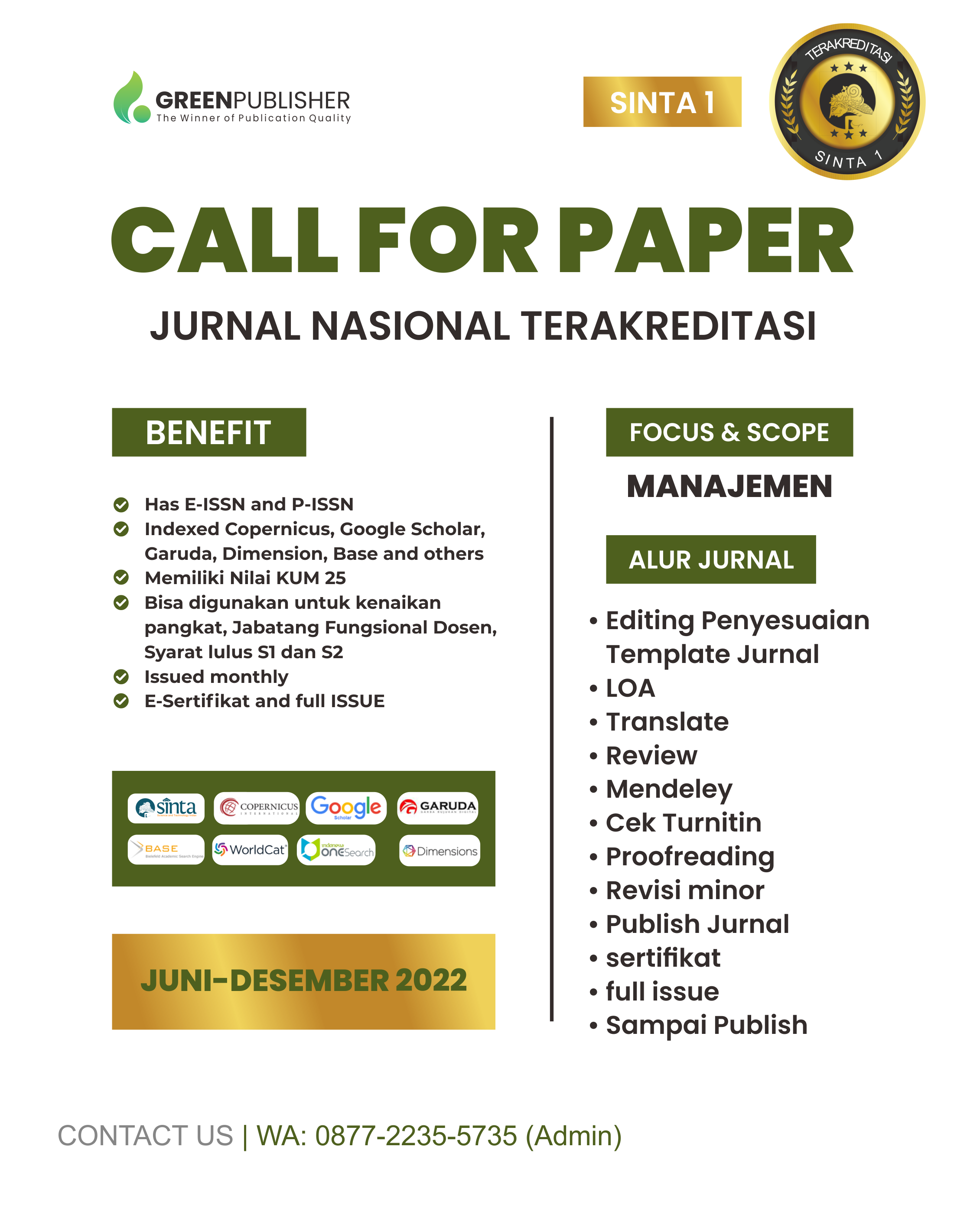 call for paper jurnal sinta 1