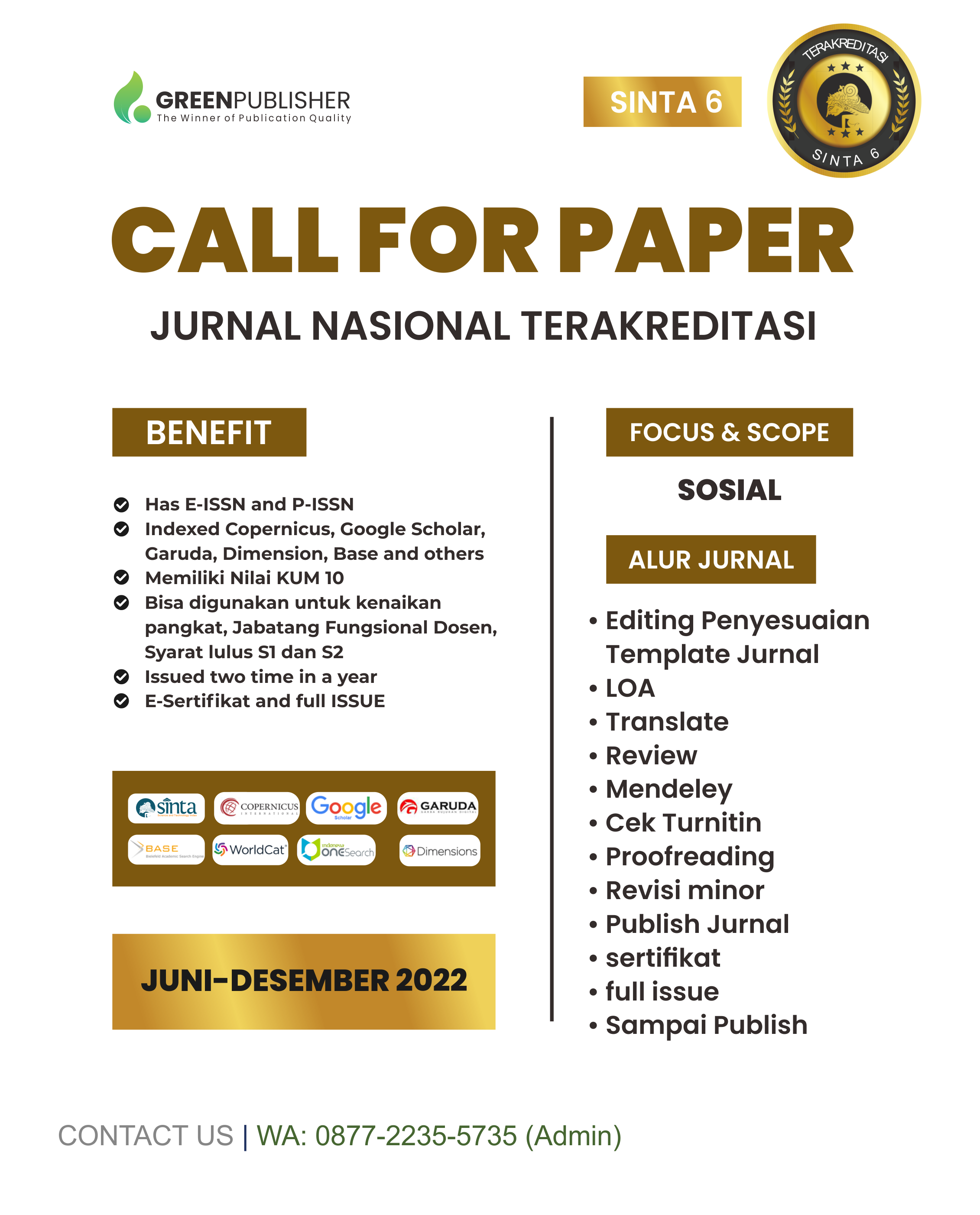 call for paper jurnal sinta 6