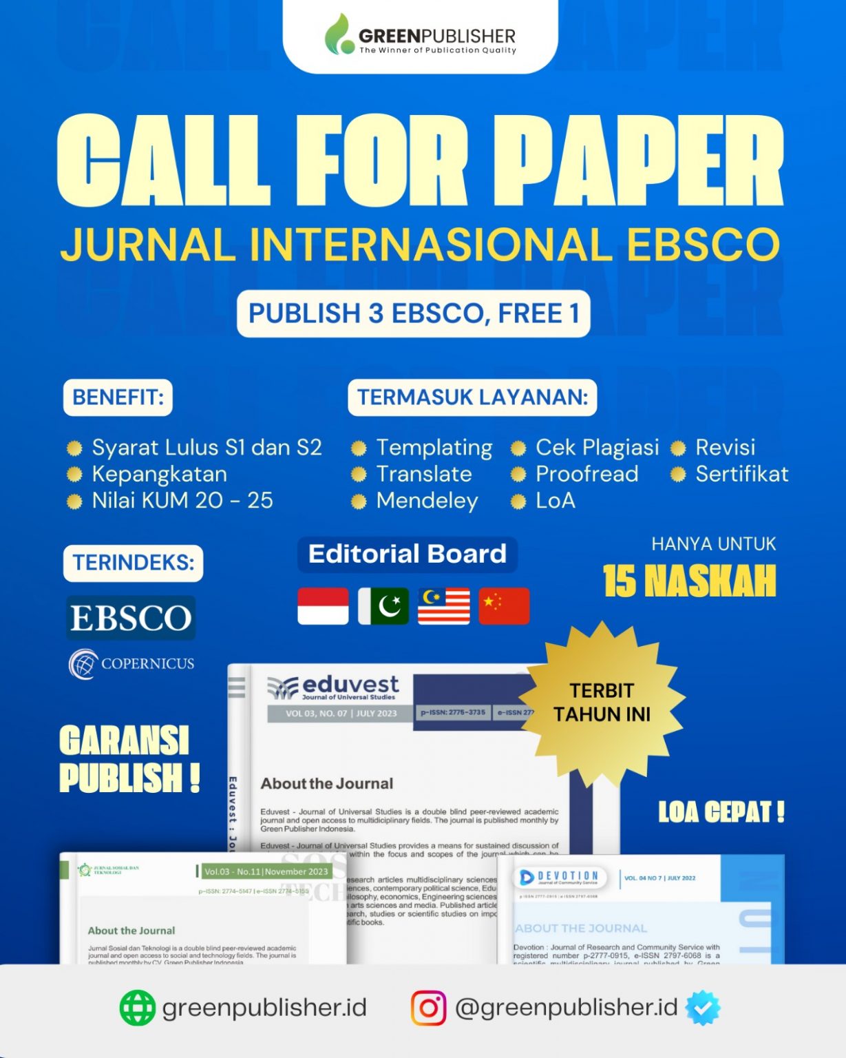 Jurnal Internasional Terbit Juni 2024 - Greenpublisher || Solusi ...